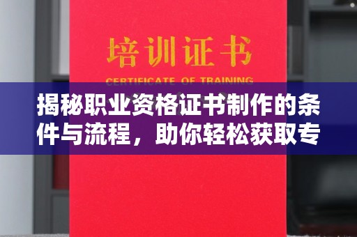 白云揭秘职业资格证书制作的条件与流程，助你轻松获取专业认证
